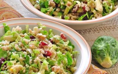 Brussels Sprouts, Cranberry and Bulgur Salad