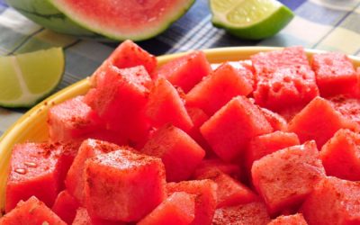 Watermelon with Lime and Chili Powder