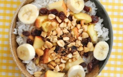 Rice Bowl Breakfast with Fruits and Nuts