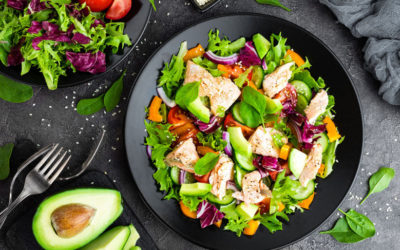 Grilled Salmon and Avocado Salad