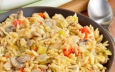 Leek and Mushroom Orzo