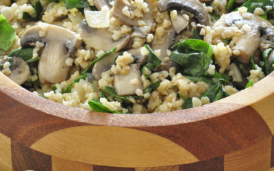 Mushroom Bulgur Pilaf