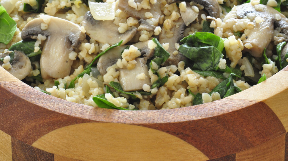 Mushroom Bulgur Pilaf Tillamook County Wellness