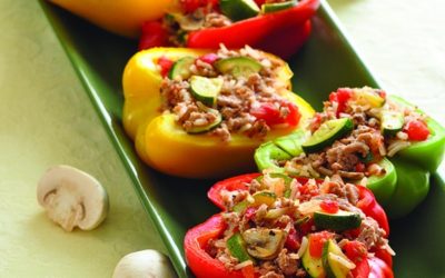 Stuffed Peppers with Turkey & Vegetables