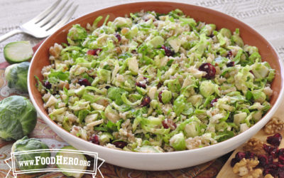 Brussels Sprouts, Cranberry and Bulgur Salad