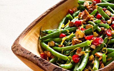 Thanksgiving Green Beans w/ Cranberries & Hazelnuts