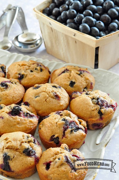 Whole-Wheat Blueberry Muffins