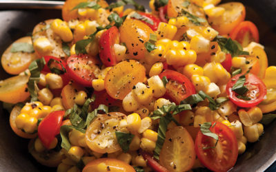 Fresh Corn Salad with Tomatoes and Basil