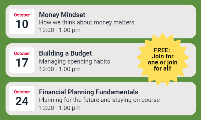 Your Money Mindset: A Free Local Financial Wellness Webinar Series