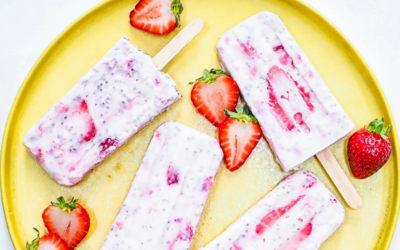 Kid-Friendly Strawberry Chia Yogurt Pops